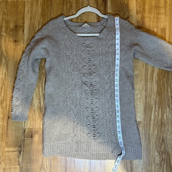 Garnet Hill Fine Merino Wool Women’s Beige Textured Knit Sweater Size S - Picture 5 of 7